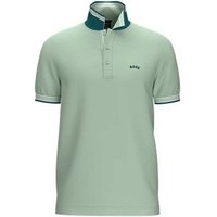 BOSS Paddy Curved Halbarm Polo hellgrün von Boss