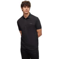 BOSS Paddy Mirror regular fit Halbarm Polo schwarz von Boss