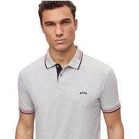 BOSS Paul Curved slim fit Halbarm Polo grau melange BOSS Paul Curved slim fit Halbarm Polo grau melange von Boss