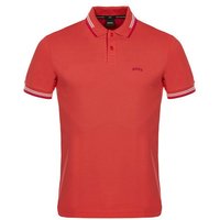 BOSS Paul Curved slim fit Halbarm Polo pink von Boss