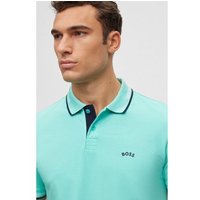 BOSS Paul Curved slim fit Halbarm Polo türkis BOSS Paul Curved slim fit Halbarm Polo türkis von Boss