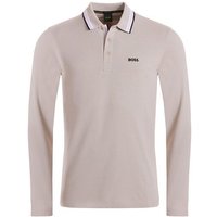 BOSS Plisy Langarm Polo sand von Boss