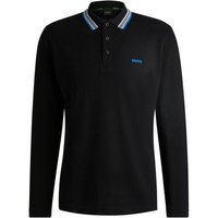 BOSS Plisy Langarm Polo schwarz BOSS Plisy Langarm Polo schwarz von Boss