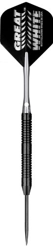 Bottelsen Great White Dartpfeil mit Fester Spitze aus 90% Tunsgten Edge Grip Darts, 23 g von Bottelsen