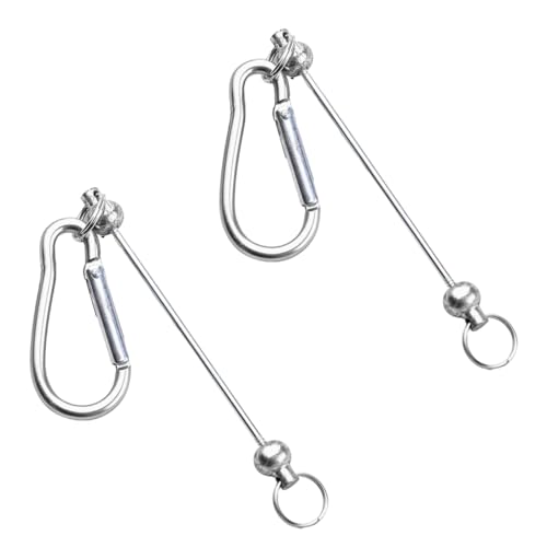 Bottone Set mit 2 anpassbaren Perlenkarabinern für Kletterrucksack, Dekoration, praktisches Schlüsselanhänger-Zubehör, Taschenbefestigung von Bottone