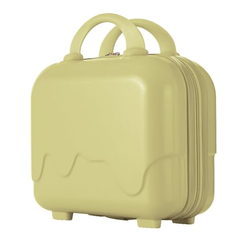 Bottone Tragbares 35,6 cm Make-up Reise-Handgepäck ABS Tragetasche Make-up Koffer Kosmetiktasche für Reisen Camping Frauen Mädchen, gelb von Bottone