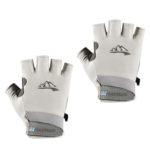 Halbfinger-Handschuh für Outdoor-Sport, atmungsaktiv, fingerlos, schnelltrocknend, hochelastisch, Angelhandschuh von Bottone