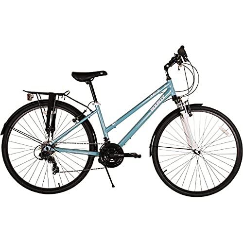 Bounty Avenue Damen-Hybrid-Fahrrad - Leichter Aluminium-Rahmen mit Durchstieg - 21-Gang Shimano-Schaltung - Gepäckträger im Lieferumfang enthalten Bounty Avenue Damen-Hybrid-Fahrrad - Leichter Aluminium-Rahmen mit Durchstieg - 21-Gang Shimano-Schaltung - Gepäckträger im Lieferumfang enthalten von Bounty