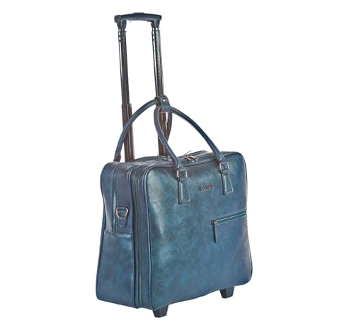 Bowatex Damen rollende Aktentasche Trolley dunkel blau, Laptoptrolley Tasche von Bowatex