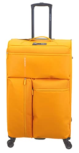 Bowatex Großer Koffer, Leichter Trolley 100 Liter gelb, Reisegepäck Stoffkoffer Davidts von Bowatex