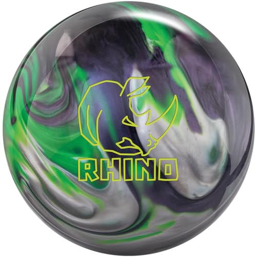 Bowlerstore Products Brunswick Bowlingball, vorgebohrt, Rhino Reactive – Carbon/Lime/Silver Pearl 6,8 kg von Bowlerstore Products