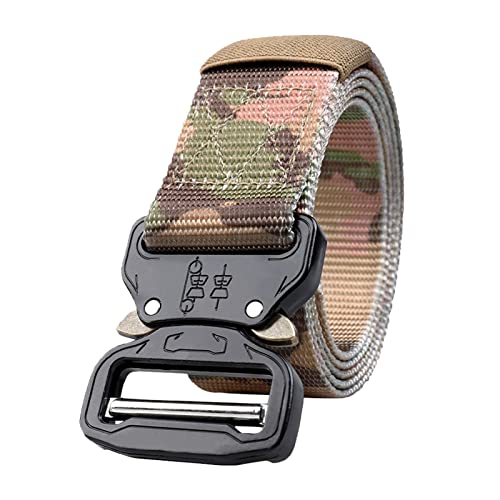 Outdoor-Trainingsgürtel, Nylon-Gurtband, Atmungsaktiver Taillengürtel mit Metallschnalle für Camping, Jagd, Wandern, 3,8 cm Breite von Boxwizard