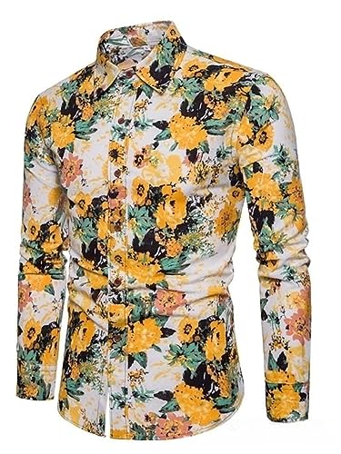 Herren Hemd Mit Blumendruck Lässig Langärmelig Button Down Hemden Stilvolles Hemd Mit Grafikdruck Business Hemden Schmale Passform Hochzeitshemden Schicke Strandhemden S 3XL Orange M Herren Hemd Mit Blumendruck Lässig Langärmelig Button Down Hemden Stilvolles Hemd Mit Grafikdruck Business Hemden Schmale Passform Hochzeitshemden Schicke Strandhemden S 3XL Orange M von BROLEO