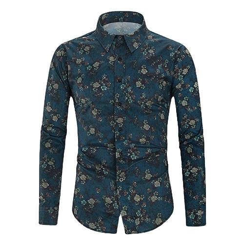 Trachtenhemd Herren,Herren Hemd Mit Blumendruck Langärmelig Lässig Button Down Hemden Mit 3D Druck Stilvoll Ausgefallenes Hemd Business Hemden Party Hawaii Hemden Hemden Urlaub Strand Hemden Blau M Trachtenhemd Herren,Herren Hemd Mit Blumendruck Langärmelig Lässig Button Down Hemden Mit 3D Druck Stilvoll Ausgefallenes Hemd Business Hemden Party Hawaii Hemden Hemden Urlaub Strand Hemden Blau M von BROLEO