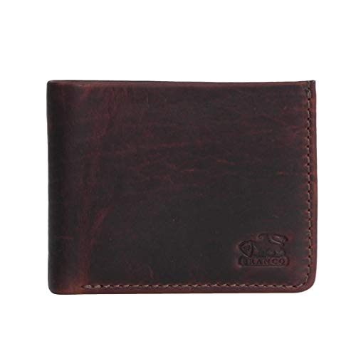 Herren Geldbörse von Branco - RFID sicher, Scheinbörse Portemonnaie Brieftasche Geldbeutel - Kleinformat für die Hosentasche - feines echtes Leder (Braun) - präsentiert von ZMOKA® von Branco - präsentiert von ZMOKA