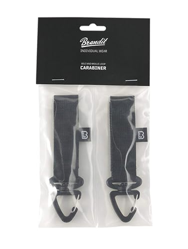 Brandit Gürtel-Karabiner mit Molle Loop (2er Pack), Farbe:Schwarz Brandit Gürtel-Karabiner mit Molle Loop (2er Pack), Farbe:Schwarz von Brandit