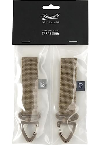 Brandit Gürtel-Karabiner mit Molle Loop (2er Pack), Farbe:Coyote Brandit Gürtel-Karabiner mit Molle Loop (2er Pack), Farbe:Coyote von Brandit