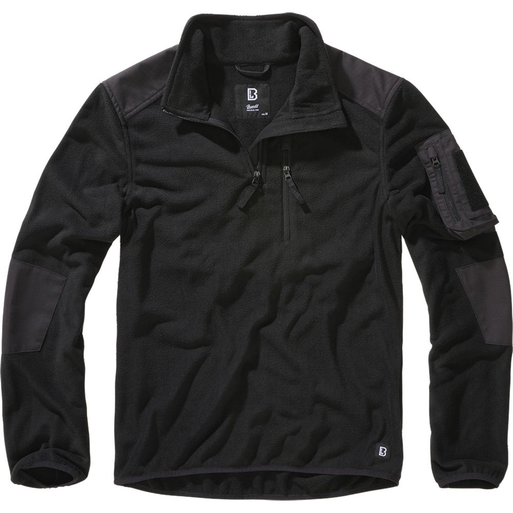 Brandit Troyer Ripstop Half Zip Fleece Schwarz S Mann von Brandit