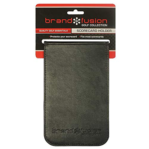 Branfusion Punktekartenhalter Golf-Scorekartenhalter aus Kunstleder, Schwarz, Einheitsgröße von Branfusion