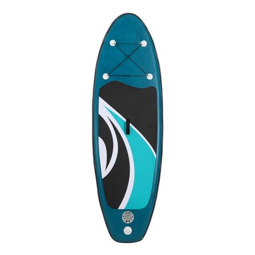 Stand Up Paddling Board, Paddle Board Mit Verstellbarem Paddel, Aufblasbare Stand Up Paddling Board Mit Pumpe, Paddel, Reparaturset, Sicherheitsleine, Aufbewahrungstasche, 240x76x10cm (Grün) von BraveeFly