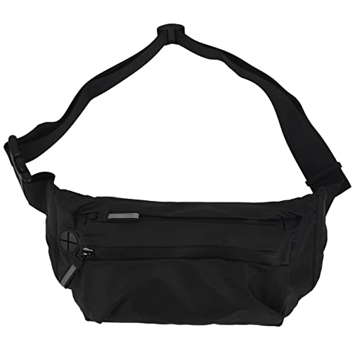 Breeshy Bauchtasche für Damen und Herren Gürteltasche Schwarz Hüfttaschen wasserdichte Lauftasche Mit Kopfhöreranschluss von Breeshy