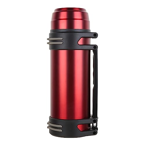 Brensty 1 Stück Perlmuttfarbene Rote Edelstahl-Wasserflasche für Den Außenbereich, Tragbare Isolier-Wasserflasche von Brensty