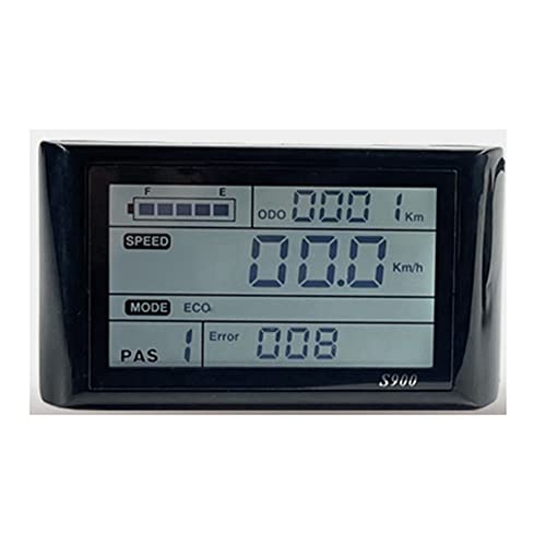 Brensty LCD S900 LCD-Messgerät, Multi-Informationsdisplay, Fahrrad-Lithium-Konvertierungs-Ersatzteile, 36 V, 48 V, Wasserdicht Stecker von Brensty