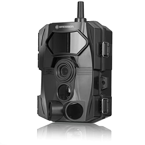 Bresser Wildkamera WLAN 24MP Full-HD 1080P inkl. Tonaufnahme mit Bewegungsmelder und Nachtsicht für Wildtierbeobachtung und Objektschutz, wasserdicht IP54, 160 x 110 x 75mm von Bresser