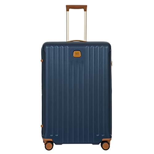 Bric's Hartschalen-Trolley Erweiterbar, Kollektion Capri, Mittelgroßer Koffer mit 4 Rollen, Leicht und Widerstandsfähig, USB-Anschluss, Integriertes TSA-Schloss, Maße: 53x78x31/35, Blau von Bric's