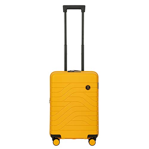 Bric's Hartschalen-Trolley Erweiterbar, Kollektion Ulisse B|Y, 4-Rollen-Koffer, Widerstandsfähig und Ultraleicht, USB-Anschluss, Integriertes TSA-Schloss, Maße: 37x55x23/27, Mango von Bric's