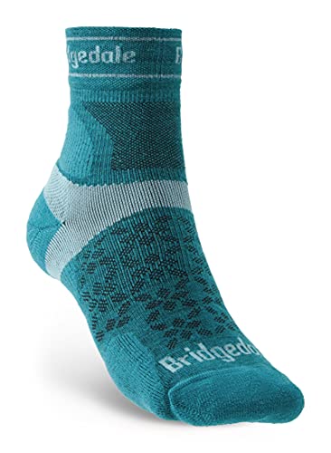 Bridgedale Trail Run Ultralight T2 Merino Sport 3/4 Crew Socken, blaugrün, M von Bridgedale