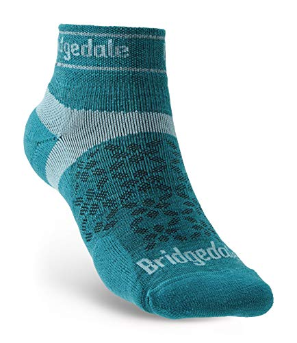 Bridgedale Damen Trail Run Ultralight T2 Merino Performance Knöchel, Blaugrün, Größe M von Bridgedale