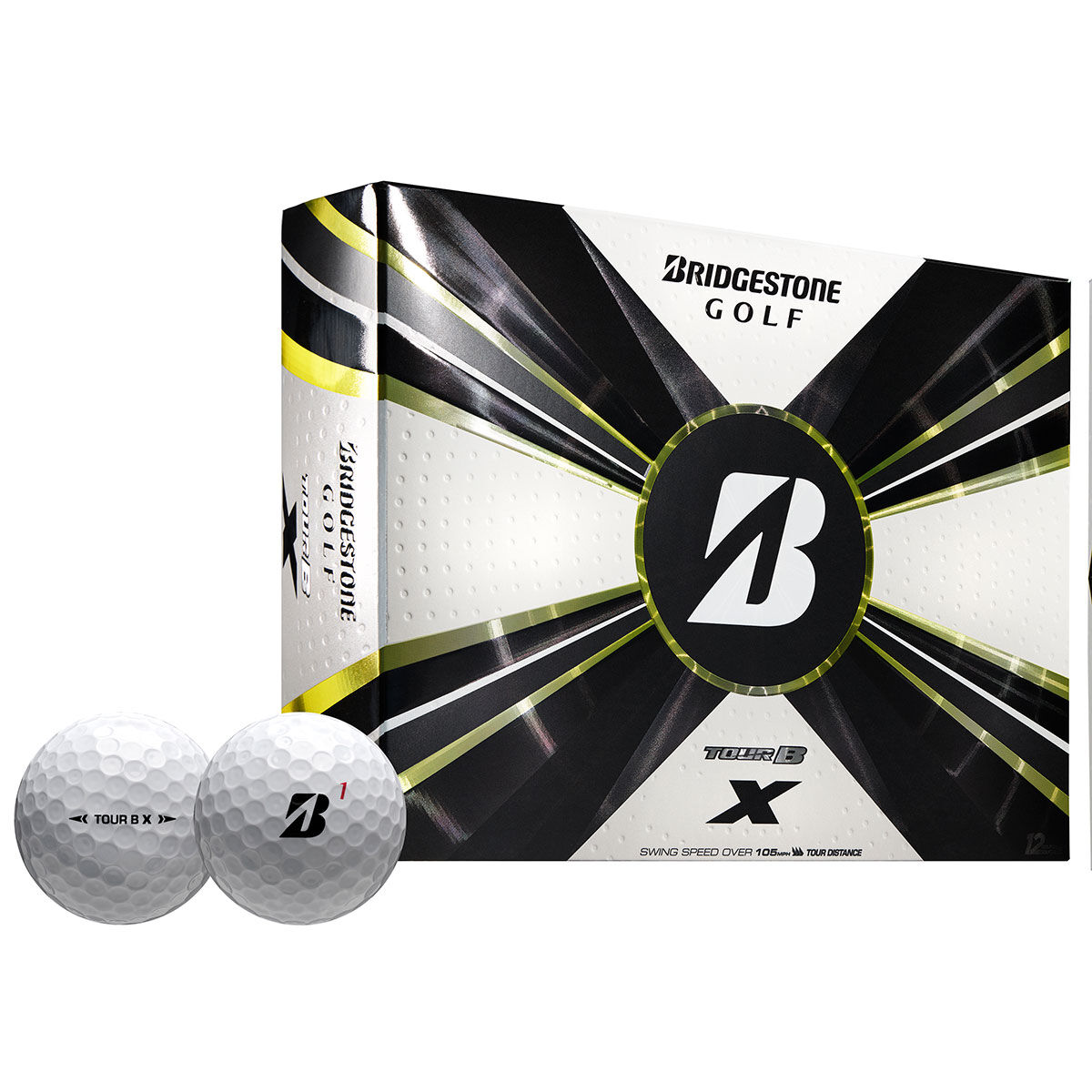 Bridgestone Tour B X 12 Golf Ball Pack, Male, White, One Size | American Golf von Bridgestone Golf