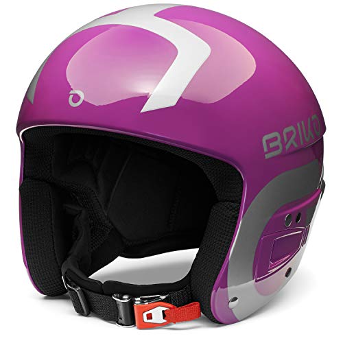 Briko Unisex – Erwachsene Vulkan Fis 6.8 Helmet, Shiny Violet-Silve, 58 von Briko