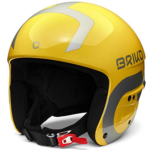 Briko (ZIOIO) Vulcano FIS 6.8, Helmet Unisex Erwachsene, Shiny Yellow-Silve, M von Briko