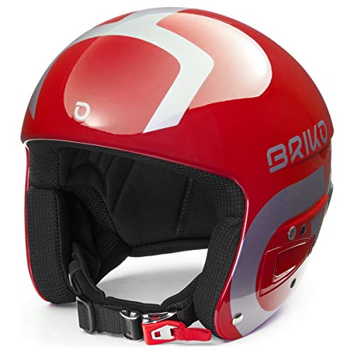 Briko (ZIOIO) Vulcano Fis 6.8 Helmet, Shiny Red Silver, L von Briko