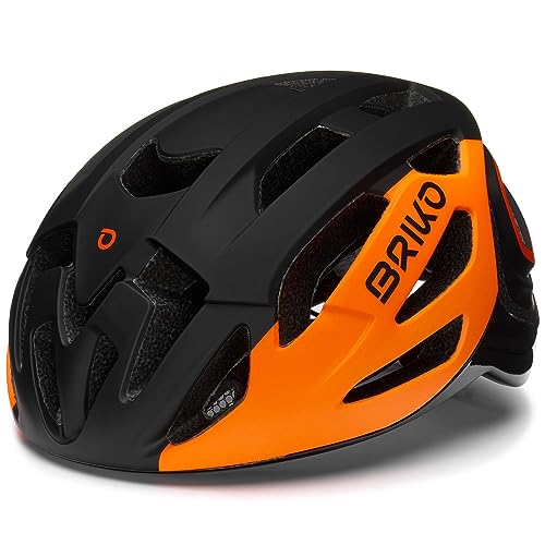 Briko Unisex – Erwachsene Blaze Helmet, Matt Black-Orange, L Briko Unisex – Erwachsene Blaze Helmet, Matt Black-Orange, L von Briko