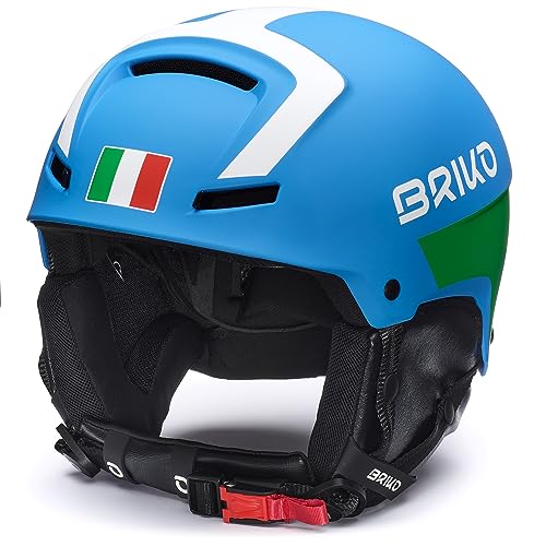 Briko Unisex – Erwachsene Helm Helmet, MATT Science Blue-White, XL von Briko