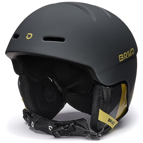 BRIKO Unisex – Erwachsene Helm Helmet, Matt Abbey Gray-Sahara Yellow, L von BRIKO