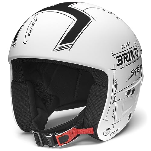 Briko Unisex – Erwachsene Helm Helmet, Matt Weiß-Schwarz, 58 Briko Unisex – Erwachsene Helm Helmet, Matt Weiß-Schwarz, 58 von Briko