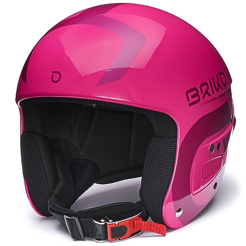 Briko Unisex – Erwachsene Helm Helmet, Shiny Red Violet-Metallic Pink, 58 von Briko