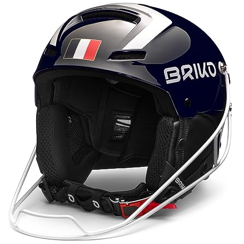 Briko Unisex – Erwachsene Helm Helmet, Shiny Tangaroa Blue-White, 56 von Briko