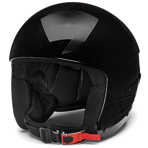 Briko Unisex-Erwachsene Vulcano FIS 6.8 EPP Helm, Shiny Matt Black, 54 von Briko