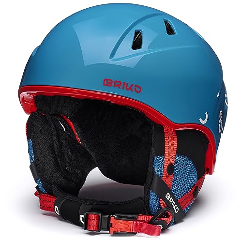 Briko Unisex Kinder Helm Helmet, Shiny Allports Blue-Monza Red-Snowman, S von Briko