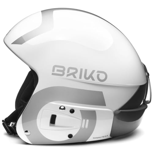 Briko Vulcano Fis 6.8 Multi Impact Ski-/Schneehelm, Glänzend Weiß-Silber, 52 cm Briko Vulcano Fis 6.8 Multi Impact Ski-/Schneehelm, Glänzend Weiß-Silber, 52 cm von Briko