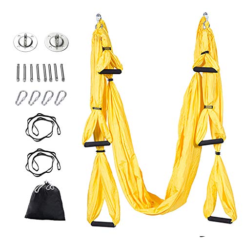 Brinny Aerial Yoga Schaukel Swing Equipment Ultra Starke Antigravity Yoga Hängematte/Trapez/Sling Für Antigravity Yoga Inversion Übungen - 2 Extensions Straps 2 Hängeplatte Enthalten Brinny Aerial Yoga Schaukel Swing Equipment Ultra Starke Antigravity Yoga Hängematte/Trapez/Sling Für Antigravity Yoga Inversion Übungen - 2 Extensions Straps 2 Hängeplatte Enthalten von Brinny