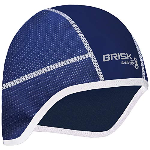 Brisk Bike wintermütze – Radfahren fahrradhelm mütze Atmungsaktiv Winddicht fahrradmütze unter Helm Cycling Cap (Navy Blue, Regular) von Brisk Bike