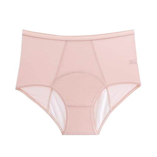 Auslaufsichere Unterwäsche für Damen Atmungsaktive Auslaufsichere Baumwolle Hohe Taille Schutzhöschen Atmungsaktives MenstruationsunterwäSche für Damen High Waist Unterhosen von Briskorry