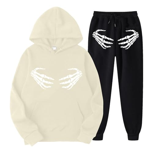 Briskorry 2 Piece Damen Fall Winter Top Oberteil + Hose Retro Tracksuit Outfit Beiläufige Sweatpants Lose Vielseitige Anzug Streetwear Y2k Trainingsanzüge von Briskorry