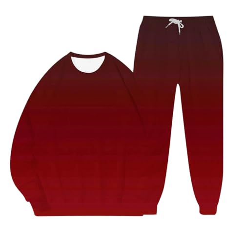 Briskorry 2-Teiliges Sets Damen Outdoor Top Oberteil + Hose Vintage Trainingsanzüge Loose Fit Sweatpants Lässige Hosenanzüge Set Für Yoga, Fitness, Täglich Tragen Oversized Tracksuit Outfit von Briskorry